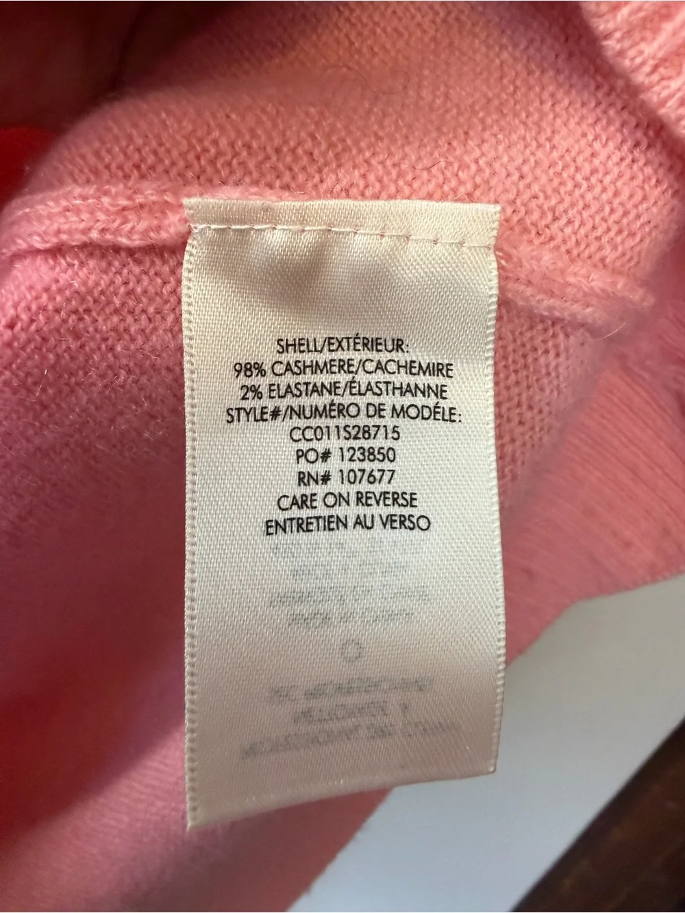 Alice + Olivia Gleeson Dip Dye Pink Ombré Cashmere Sweater